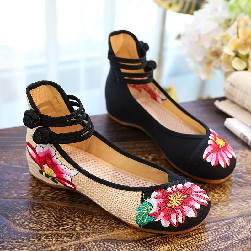 Woman Wedges Embroidered Cloth - Embroidery Shoes 评论和价格