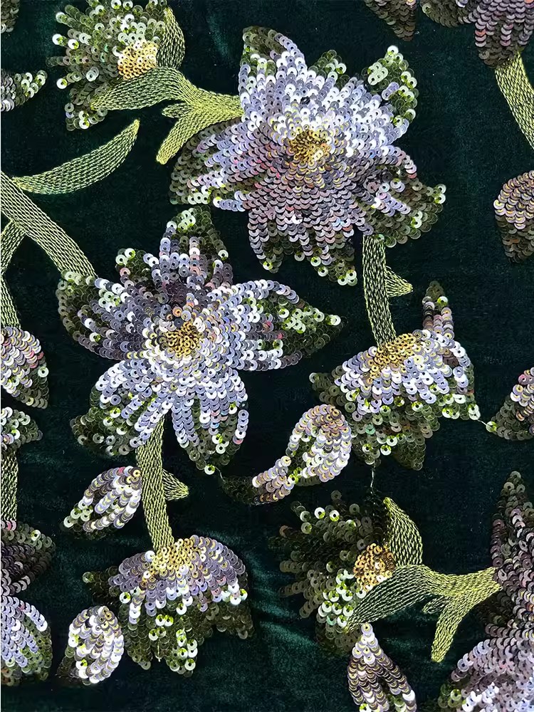 1yard Retro velvet tela Handcr - Embroidery Beads 评论和价格