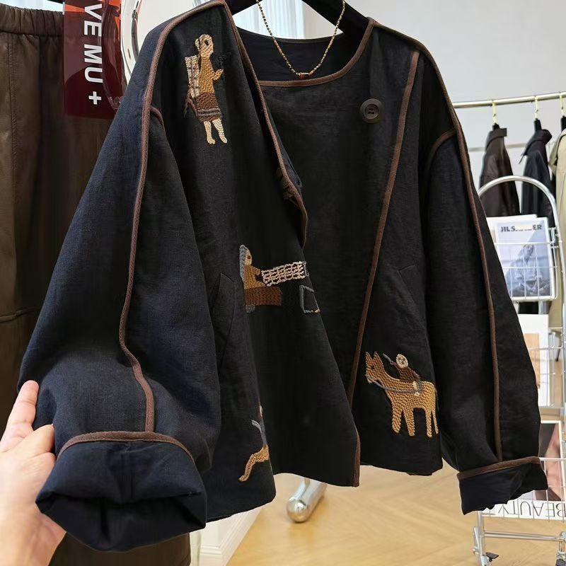 Heavy Embroidery Round Neck Sh - Embroidery A 评论和价格