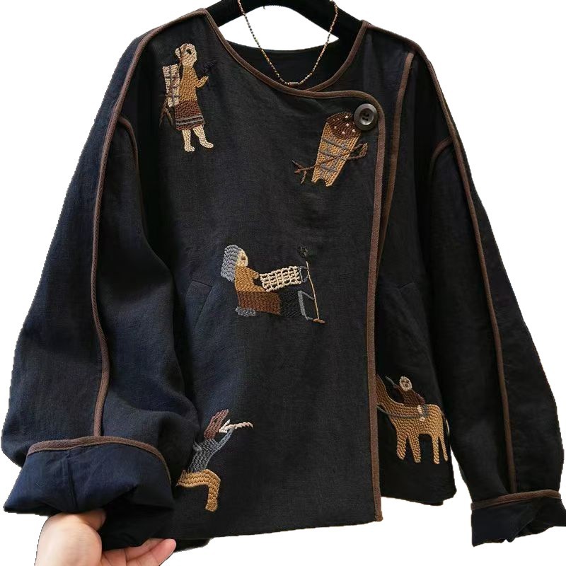 Heavy Embroidery Round Neck Sh - Embroidery A 评论和价格